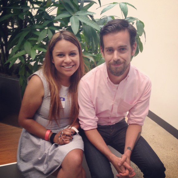 Janna Rodriguez & Jack Dorsey at Square Headquarters  July 2014
