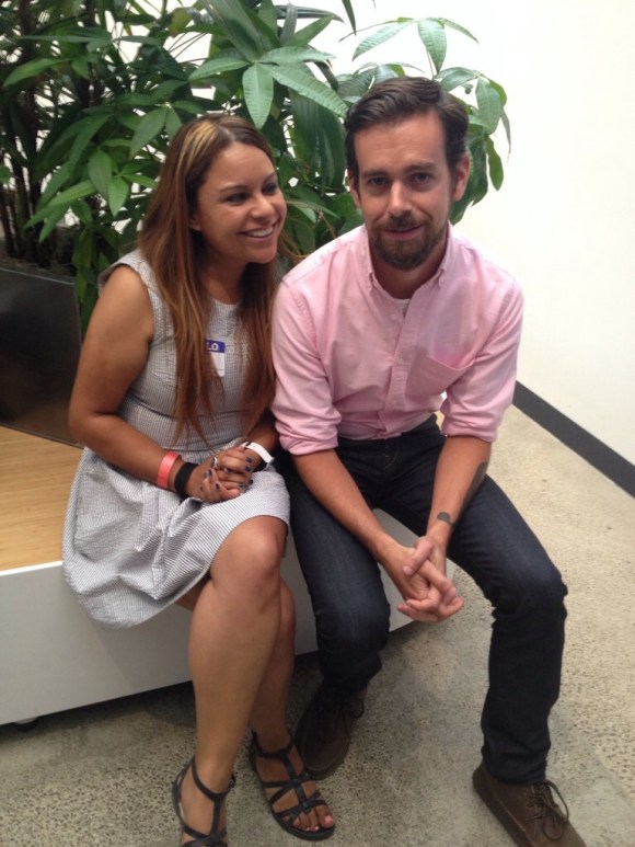 Janna Rodriguez & Jack Dorsey at Square Headquarters  July 2014